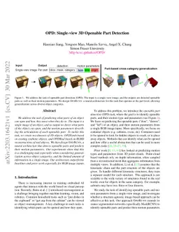 OPD: Single-view 3D Openable Part Detection