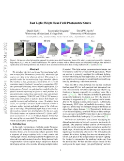 Fast Light-Weight Near-Field Photometric Stereo
