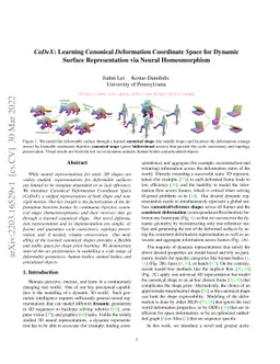 CaDeX: Learning Canonical Deformation Coordinate Space for Dynamic
  Surface Representation via Neural Homeomorphism