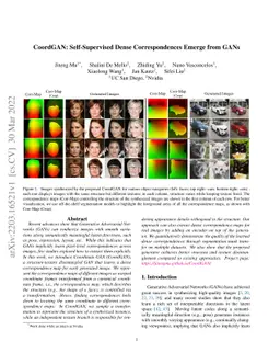 CoordGAN: Self-Supervised Dense Correspondences Emerge from GANs