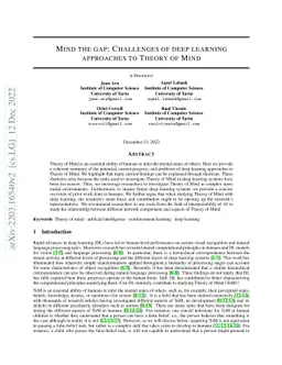 Mind the gap: Challenges of deep learning approaches to Theory of Mind
