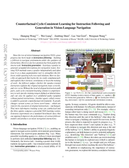 Counterfactual Cycle-Consistent Learning for Instruction Following and
  Generation in Vision-Language Navigation