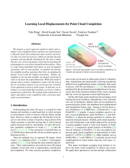 Learning Local Displacements for Point Cloud Completion