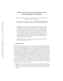End-to-end Document Recognition and Understanding with Dessurt