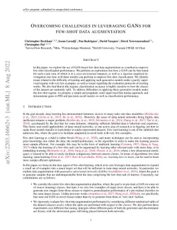 Overcoming challenges in leveraging GANs for few-shot data augmentation