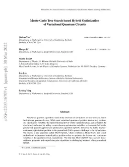 Monte Carlo Tree Search based Hybrid Optimization of Variational Quantum
  Circuits