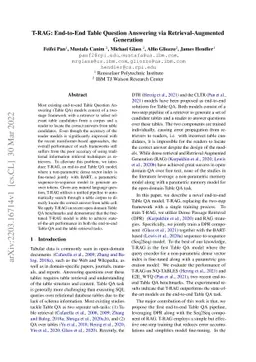 End-to-End Table Question Answering via Retrieval-Augmented Generation