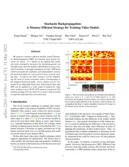 Stochastic Backpropagation: A Memory Efficient Strategy for Training
  Video Models