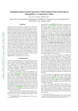 Exploiting Single-Channel Speech for Multi-Channel End-to-End Speech
  Recognition: A Comparative Study