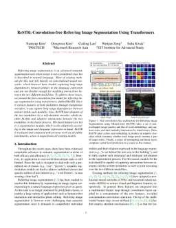 ReSTR: Convolution-free Referring Image Segmentation Using Transformers