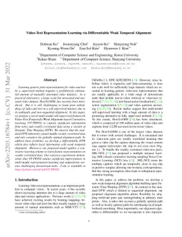 Video-Text Representation Learning via Differentiable Weak Temporal
  Alignment