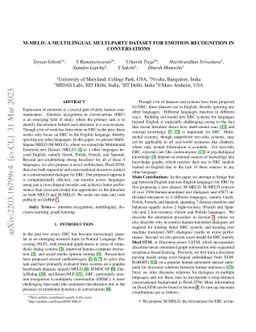 M-MELD: A Multilingual Multi-Party Dataset for Emotion Recognition in
  Conversations