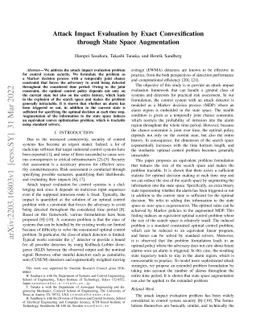 Attack Impact Evaluation by Exact Convexification through State Space
  Augmentation