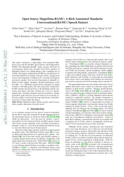 Open Source MagicData-RAMC: A Rich Annotated Mandarin
  Conversational(RAMC) Speech Dataset