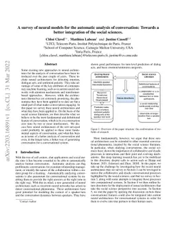 A survey of neural models for the automatic analysis of conversation:
  Towards a better integration of the social sciences