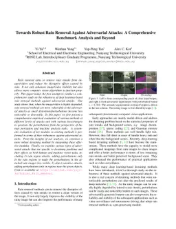 Towards Robust Rain Removal Against Adversarial Attacks: A Comprehensive
  Benchmark Analysis and Beyond