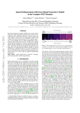 Speech Enhancement with Score-Based Generative Models in the Complex
  STFT Domain