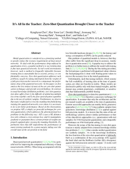 It's All In the Teacher: Zero-Shot Quantization Brought Closer to the
  Teacher