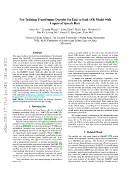 Pre-Training Transformer Decoder for End-to-End ASR Model with Unpaired
  Speech Data