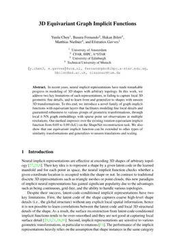 3D Equivariant Graph Implicit Functions