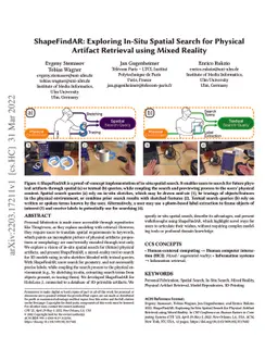 ShapeFindAR: Exploring In-Situ Spatial Search for Physical Artifact
  Retrieval using Mixed Reality