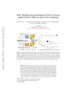 R2L: Distilling Neural Radiance Field to Neural Light Field for
  Efficient Novel View Synthesis