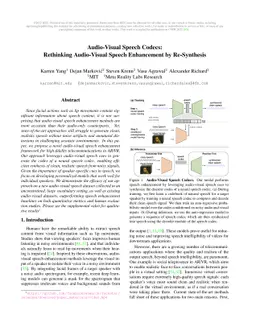 Audio-Visual Speech Codecs: Rethinking Audio-Visual Speech Enhancement
  by Re-Synthesis