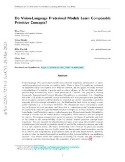Do Vision-Language Pretrained Models Learn Composable Primitive
  Concepts?