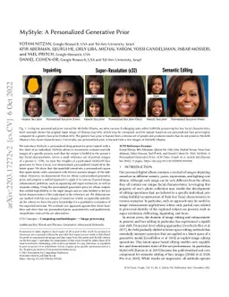 MyStyle: A Personalized Generative Prior