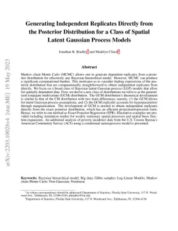 Generating Independent Replicates Directly from the Posterior
  Distribution for a Class of Spatial Latent Gaussian Process Models