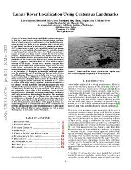 Lunar Rover Localization Using Craters as Landmarks