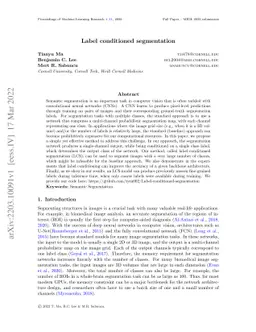 Label conditioned segmentation