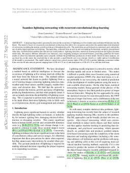 Seamless lightning nowcasting with recurrent-convolutional deep learning