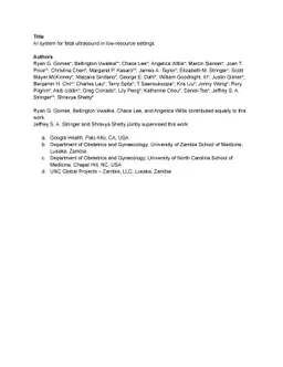 AI system for fetal ultrasound in low-resource settings