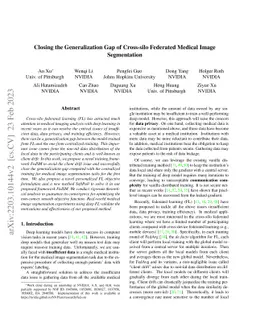 Closing the Generalization Gap of Cross-silo Federated Medical Image
  Segmentation