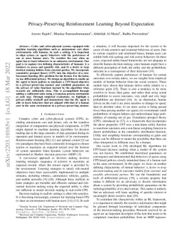 Privacy-Preserving Reinforcement Learning Beyond Expectation