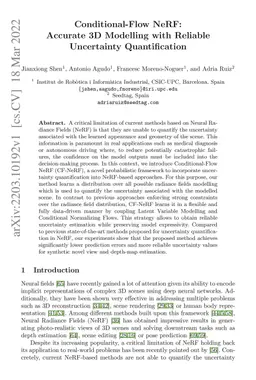 Conditional-Flow NeRF: Accurate 3D Modelling with Reliable Uncertainty
  Quantification