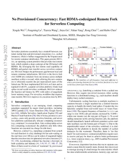No Provisioned Concurrency: Fast RDMA-codesigned Remote Fork for
  Serverless Computing