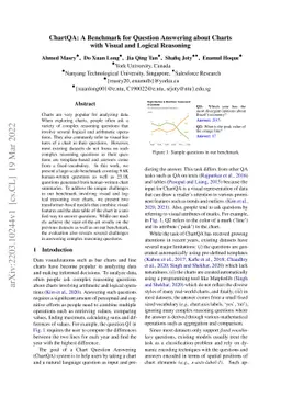 ChartQA: A Benchmark for Question Answering about Charts with Visual and
  Logical Reasoning