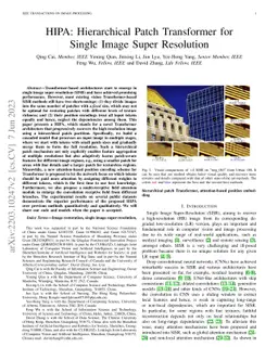 HIPA: Hierarchical Patch Transformer for Single Image Super Resolution