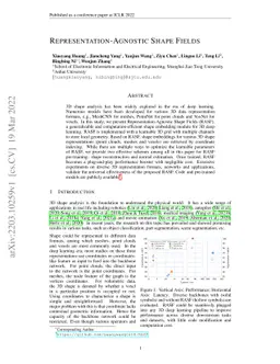 Representation-Agnostic Shape Fields