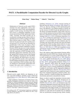 PACE: A Parallelizable Computation Encoder for Directed Acyclic Graphs