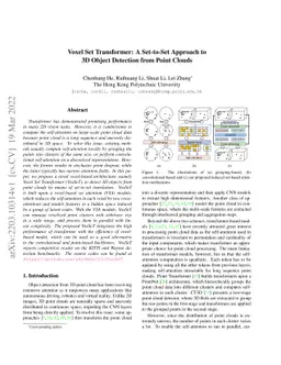 Voxel Set Transformer: A Set-to-Set Approach to 3D Object Detection from
  Point Clouds
