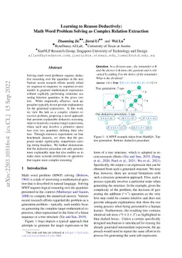 Learning to Reason Deductively: Math Word Problem Solving as Complex
  Relation Extraction