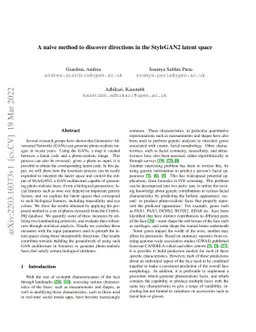 A naive method to discover directions in the StyleGAN2 latent space