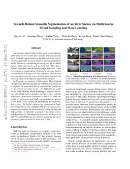 Towards Robust Semantic Segmentation of Accident Scenes via Multi-Source
  Mixed Sampling and Meta-Learning
