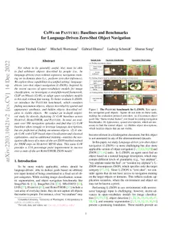 CoWs on Pasture: Baselines and Benchmarks for Language-Driven Zero-Shot
  Object Navigation