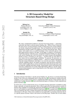 A 3D Generative Model for Structure-Based Drug Design