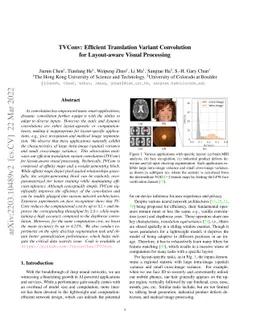 TVConv: Efficient Translation Variant Convolution for Layout-aware
  Visual Processing