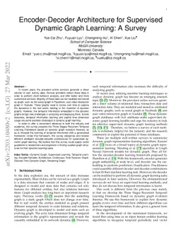 Encoder-Decoder Architecture for Supervised Dynamic Graph Learning: A
  Survey